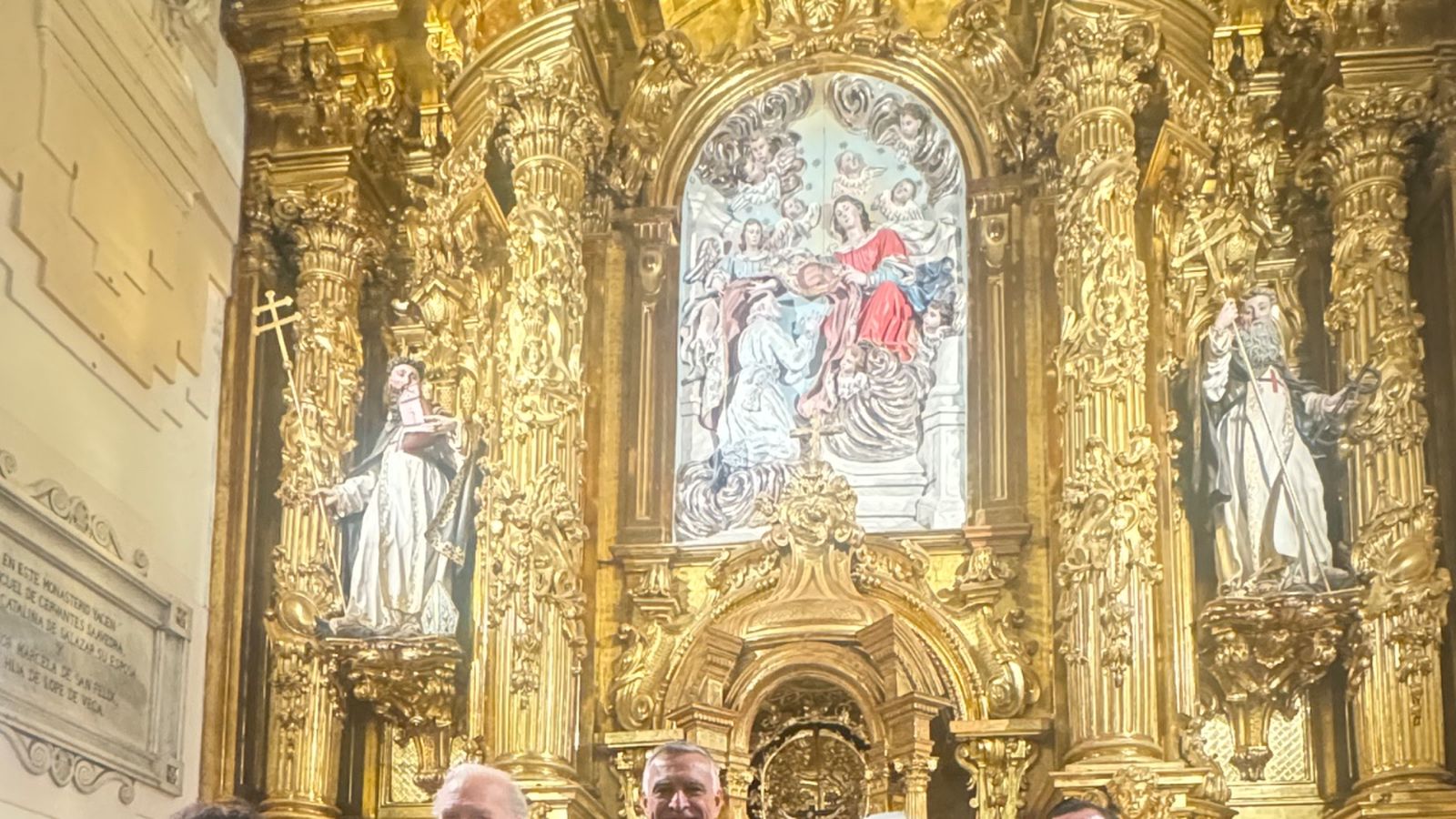 Los presentadores del libro, en las trinitarias