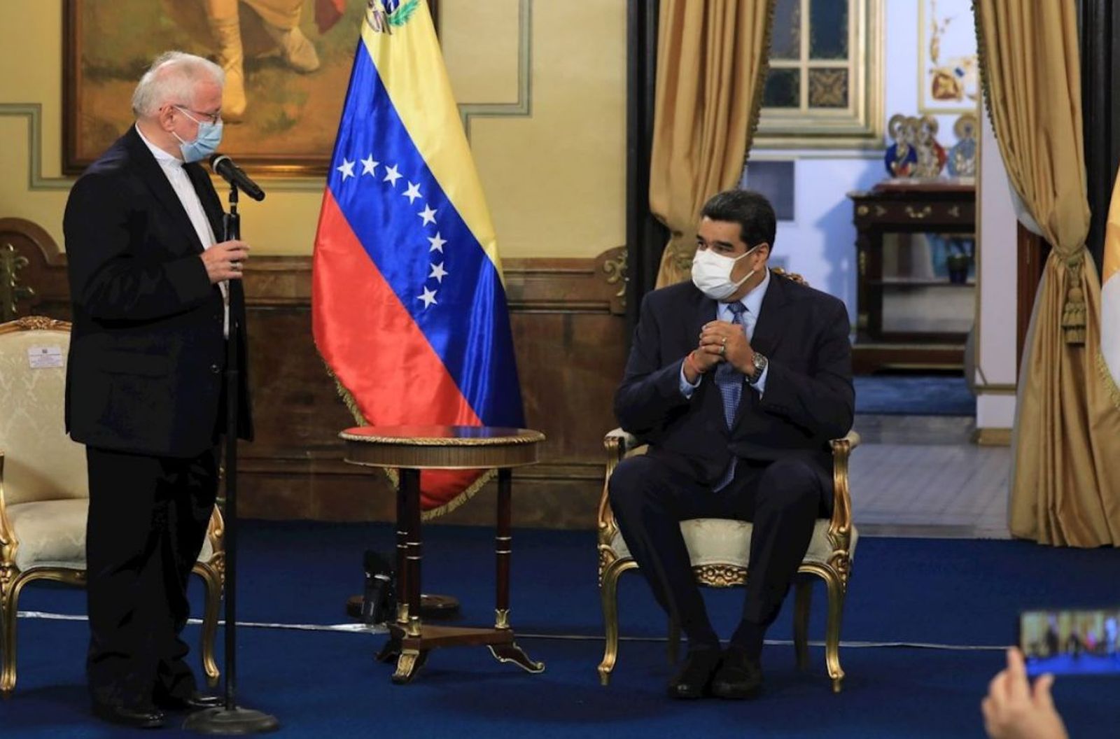 Aldo Giordano y Nicolás Maduro
