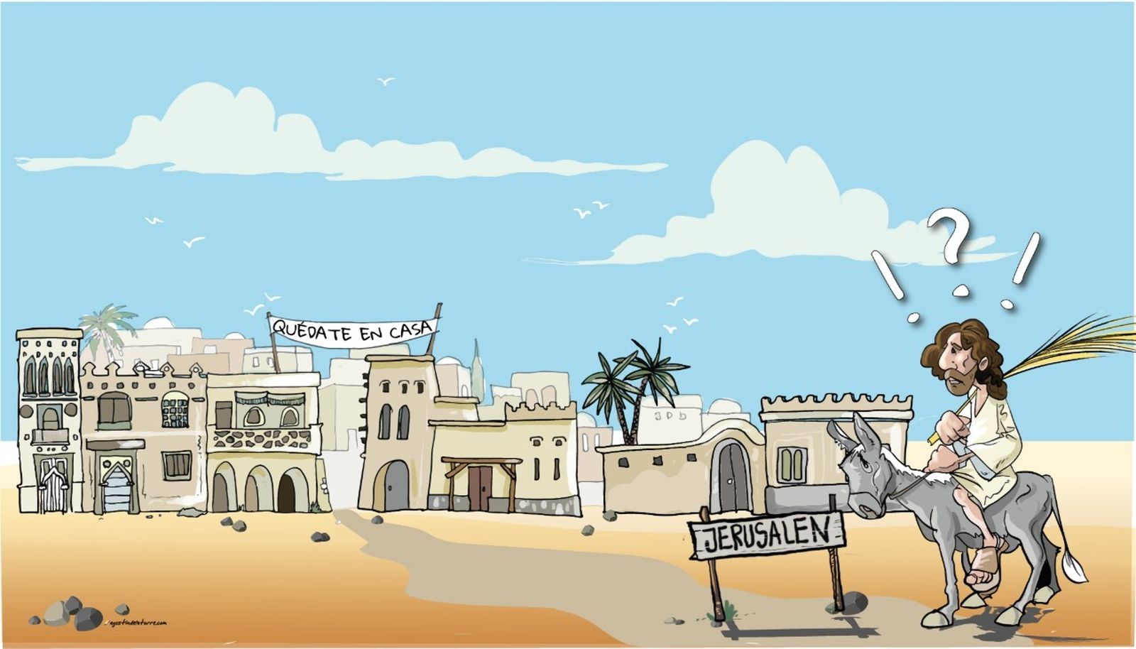 Domingo de Ramos en una Jerusalén vaciada