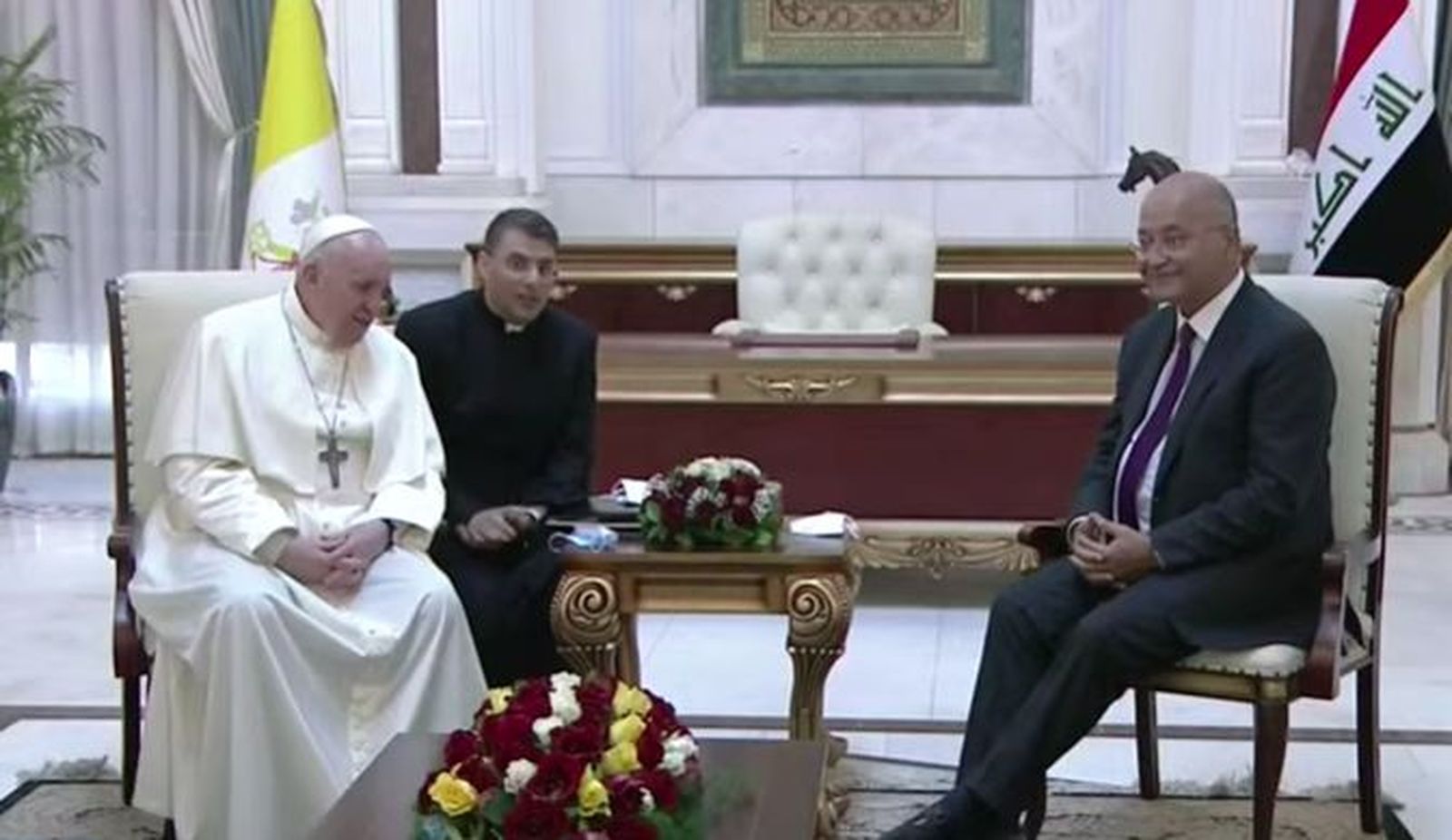 El Papa conversa con el presidente de Irak
