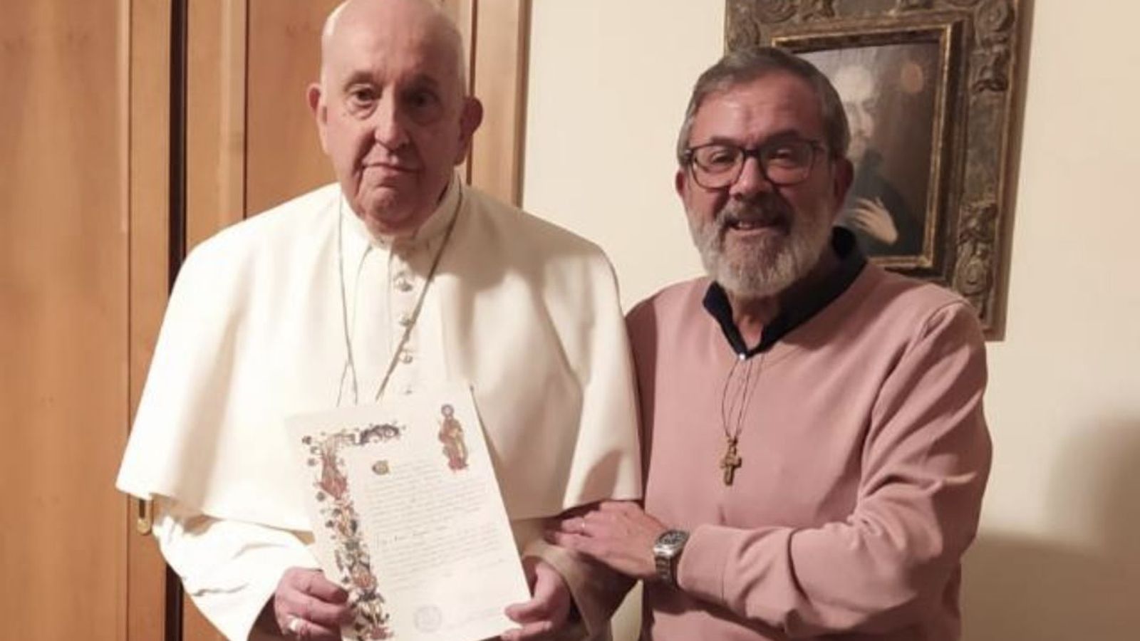 El Papa y Javier Sánchez