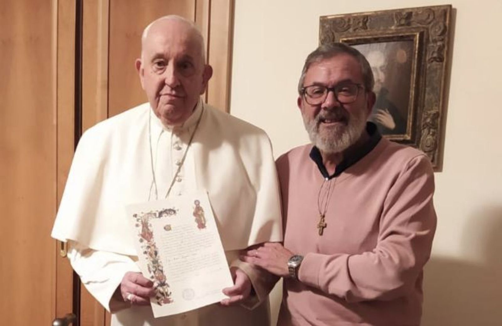 El Papa y Javier Sánchez