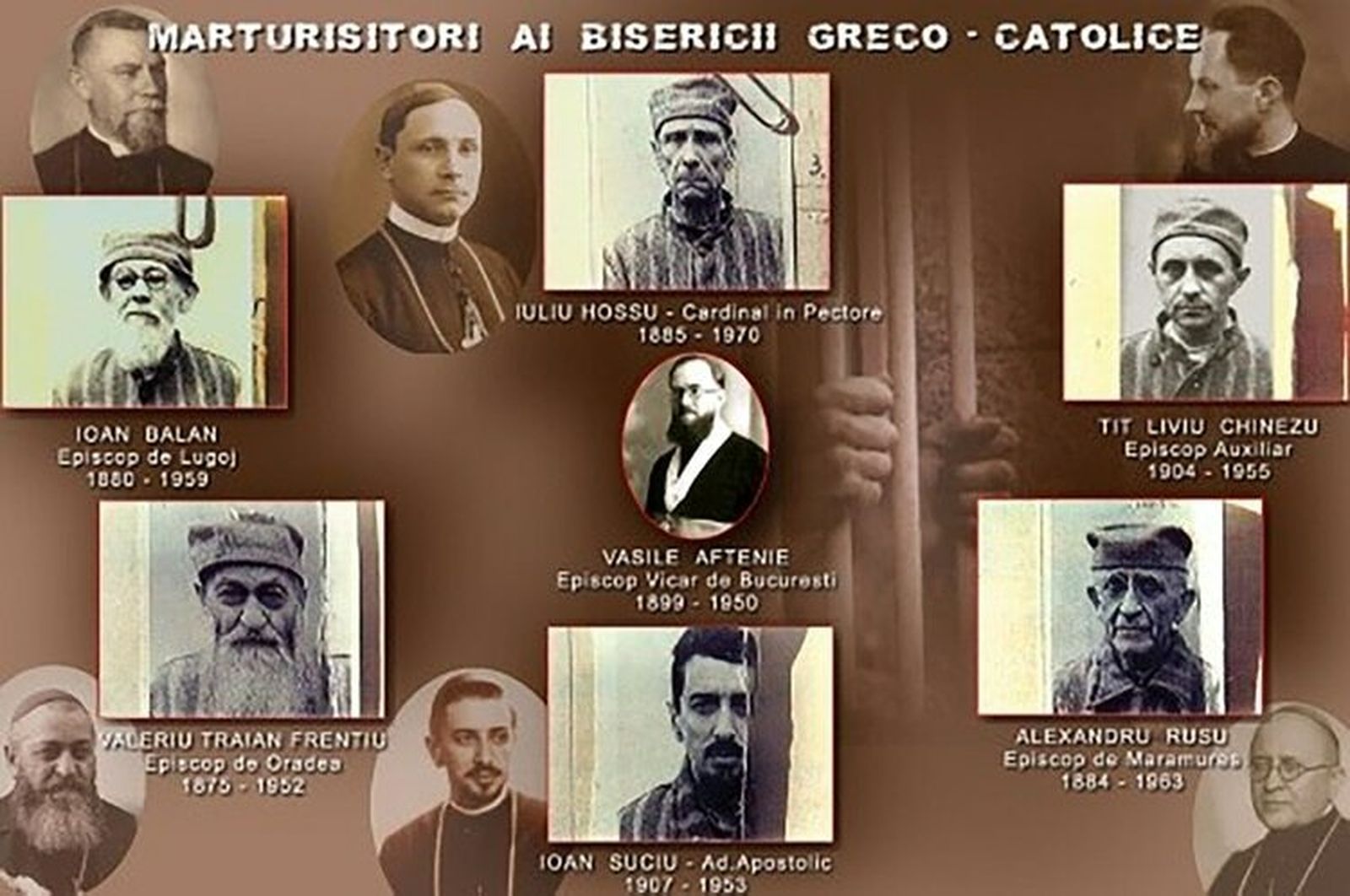 Estos son los siete nuevos beatos greco-católicos, antes y después de ser detenidos