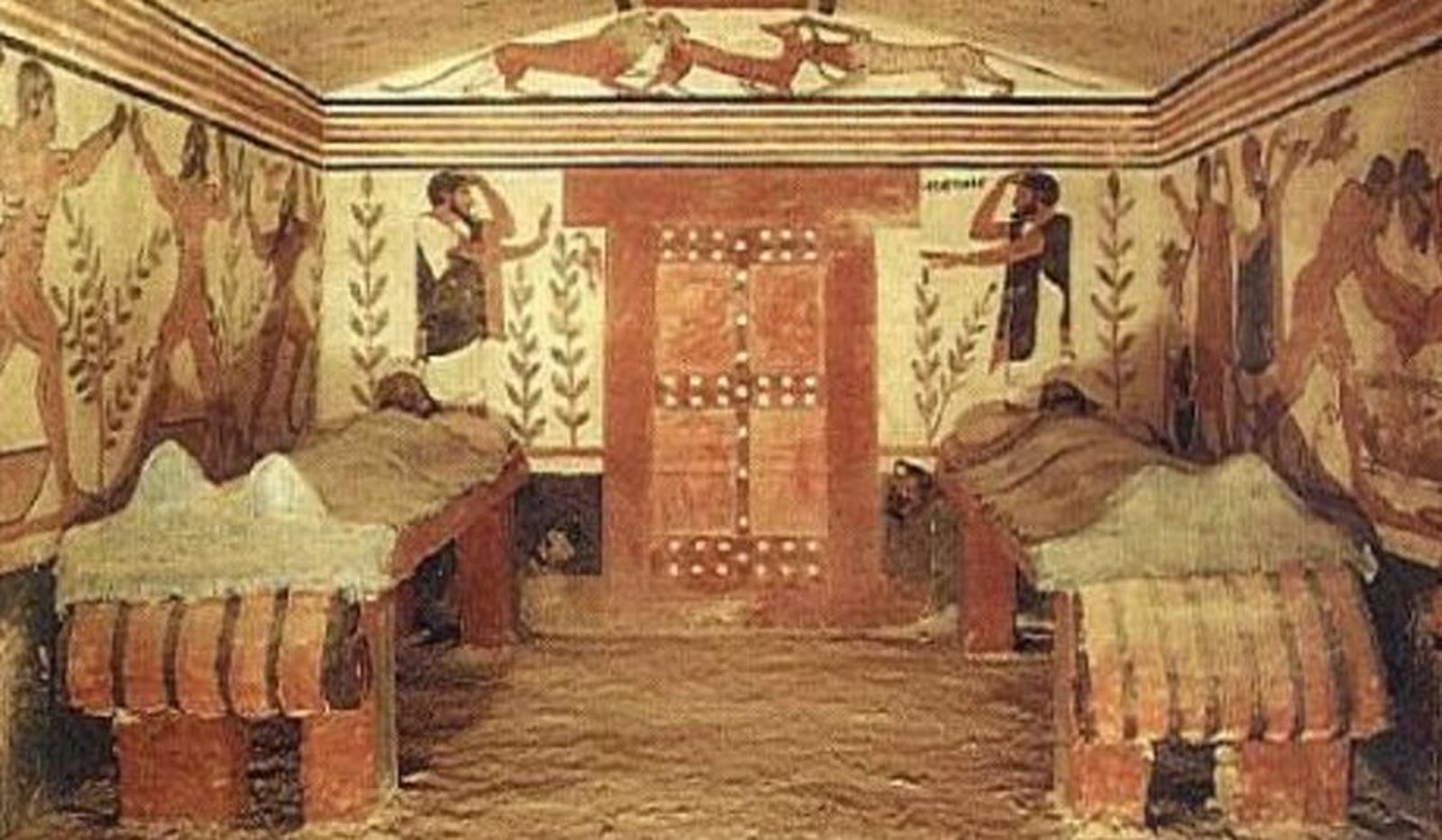 Tumbas en la necrópolis de Tarquinia