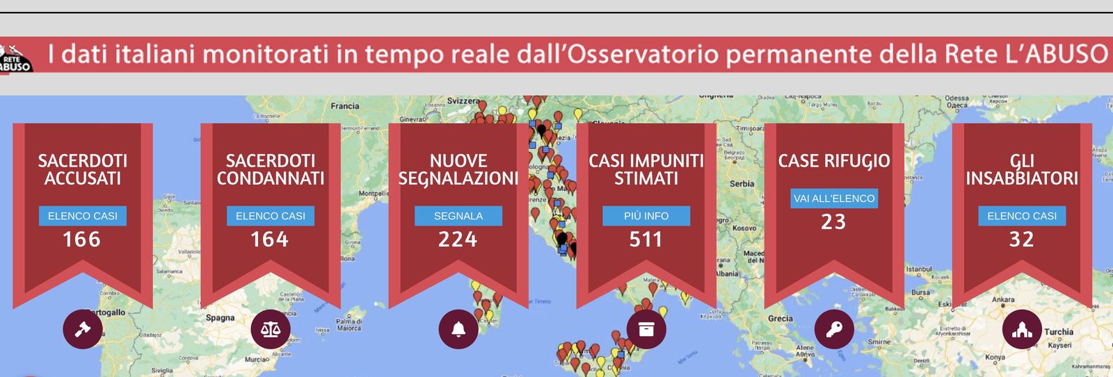 Las cifras de los abusos en la Iglesia de Italia, según las víctims