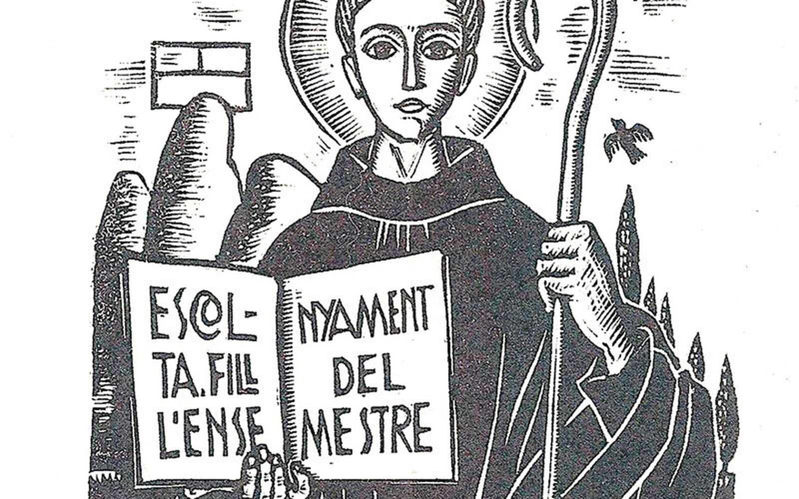 Un grabado de San Benito del P. Oriol