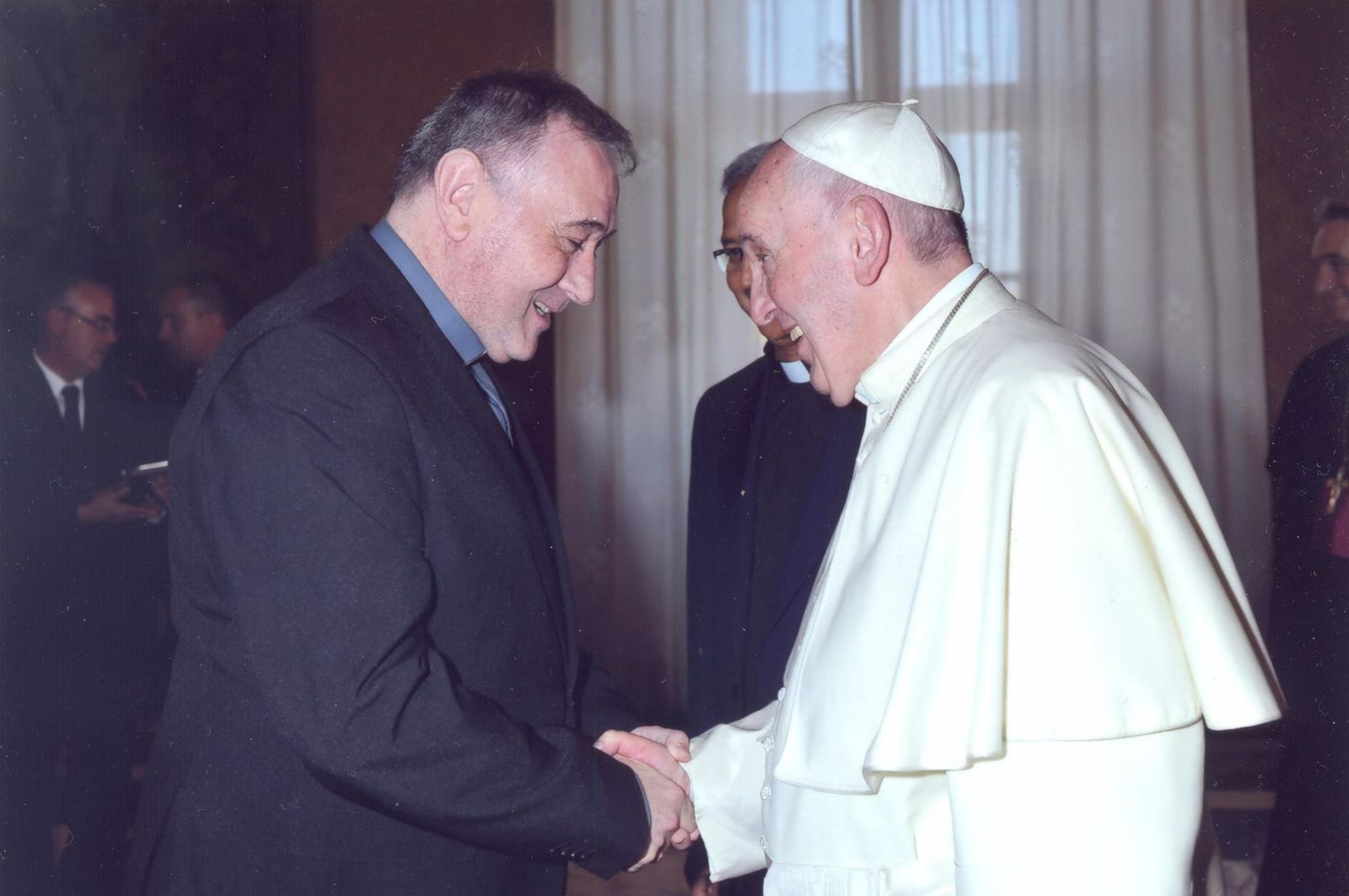 Luis Ángel de las Heras, con el Papa Francisco