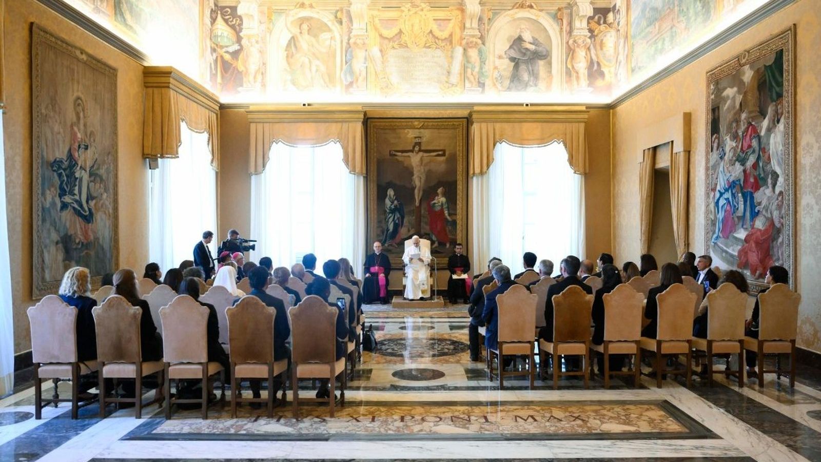El Papa, con los participantes en el encuentro