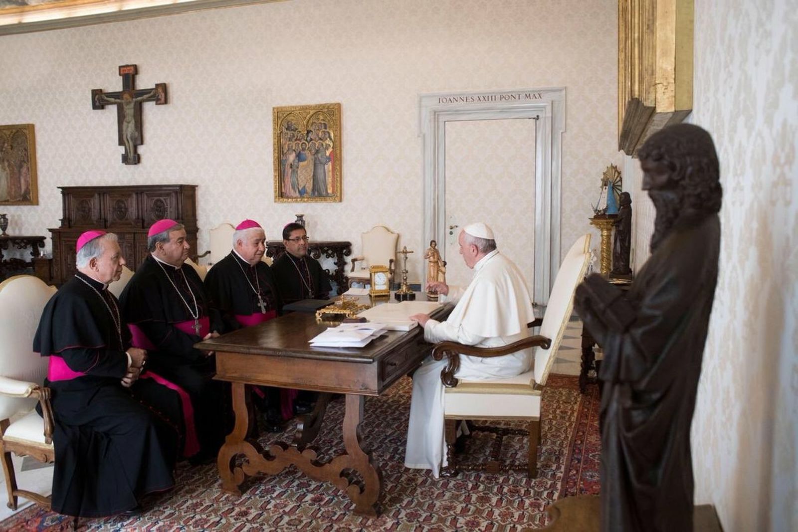 Francisco, con los obispos mexicanos