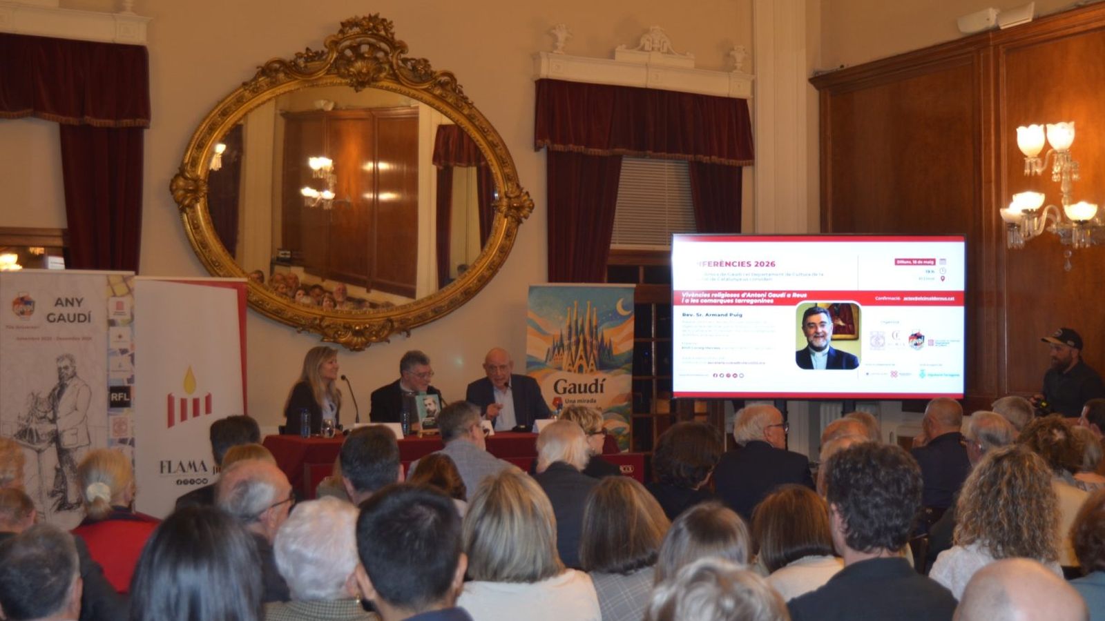 Armand Puig fue el protagonista de esta nueva conferencia en Reus celebrada con motivo del Año Gaudí.