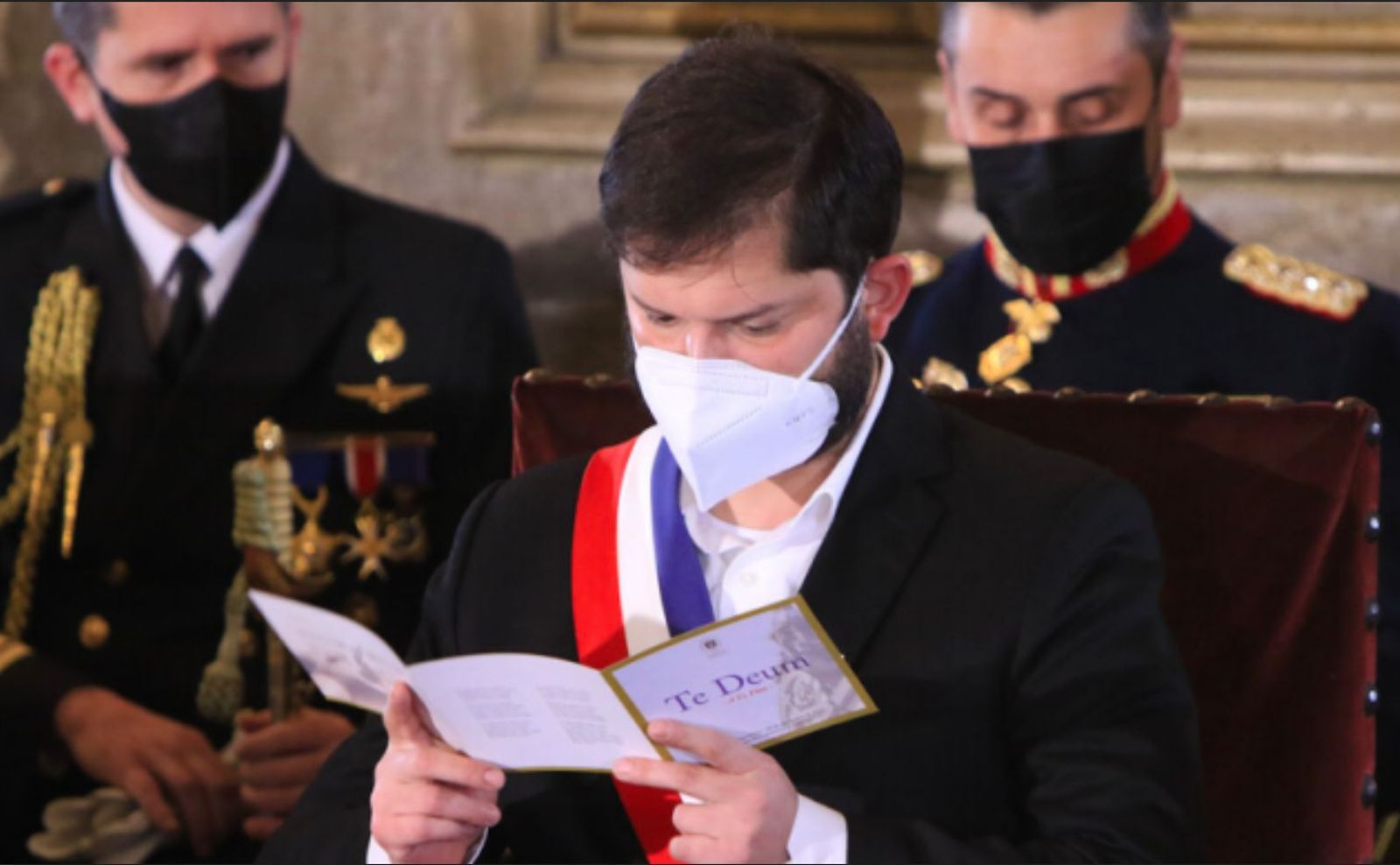 Boric en el Te Deum de Santiago de Chile