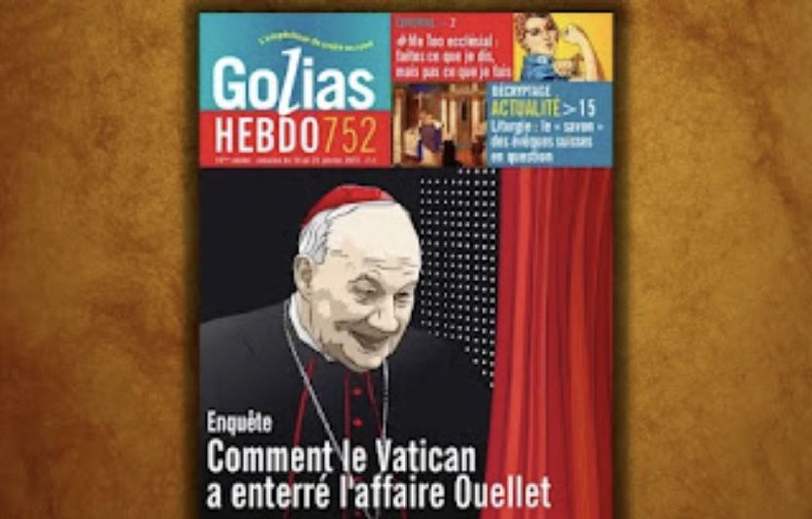 La portada de la revista Golias sobre Ouellet
