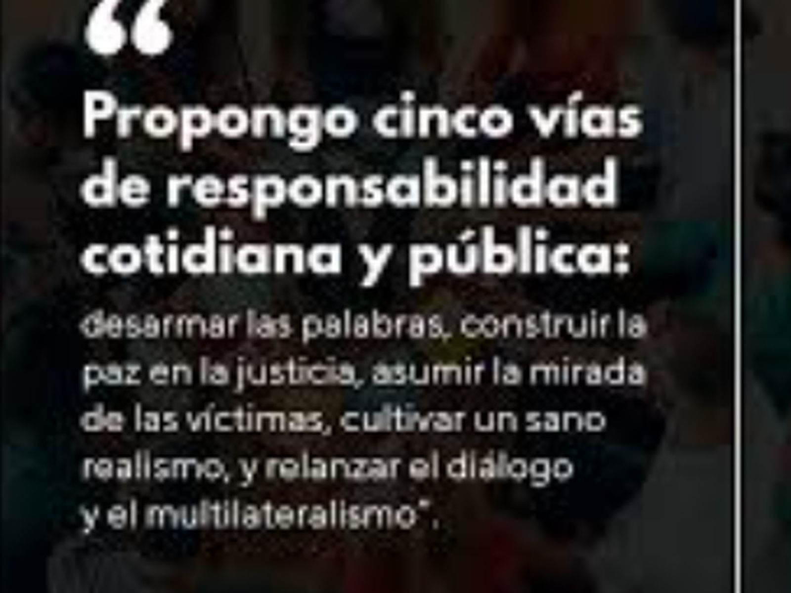 cinco vias para una nueva Civilización