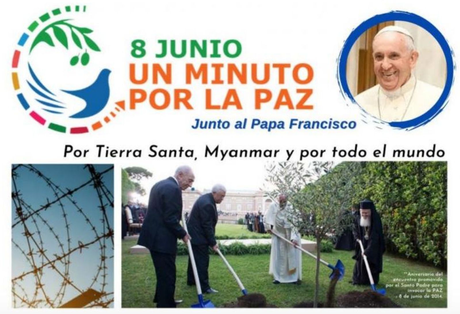 Iniciativa "Un minuto por la paz" junto al Papa Francisco