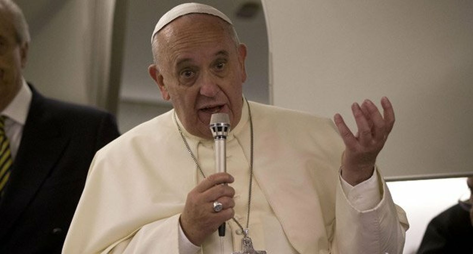 Francisco, durante la entrevista en un vuelo papal