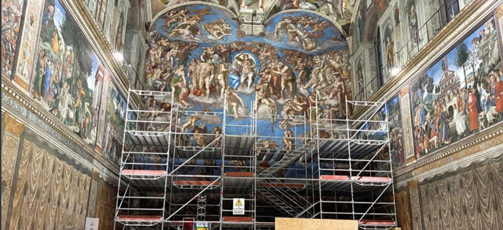 Andamios en la Sixtina
