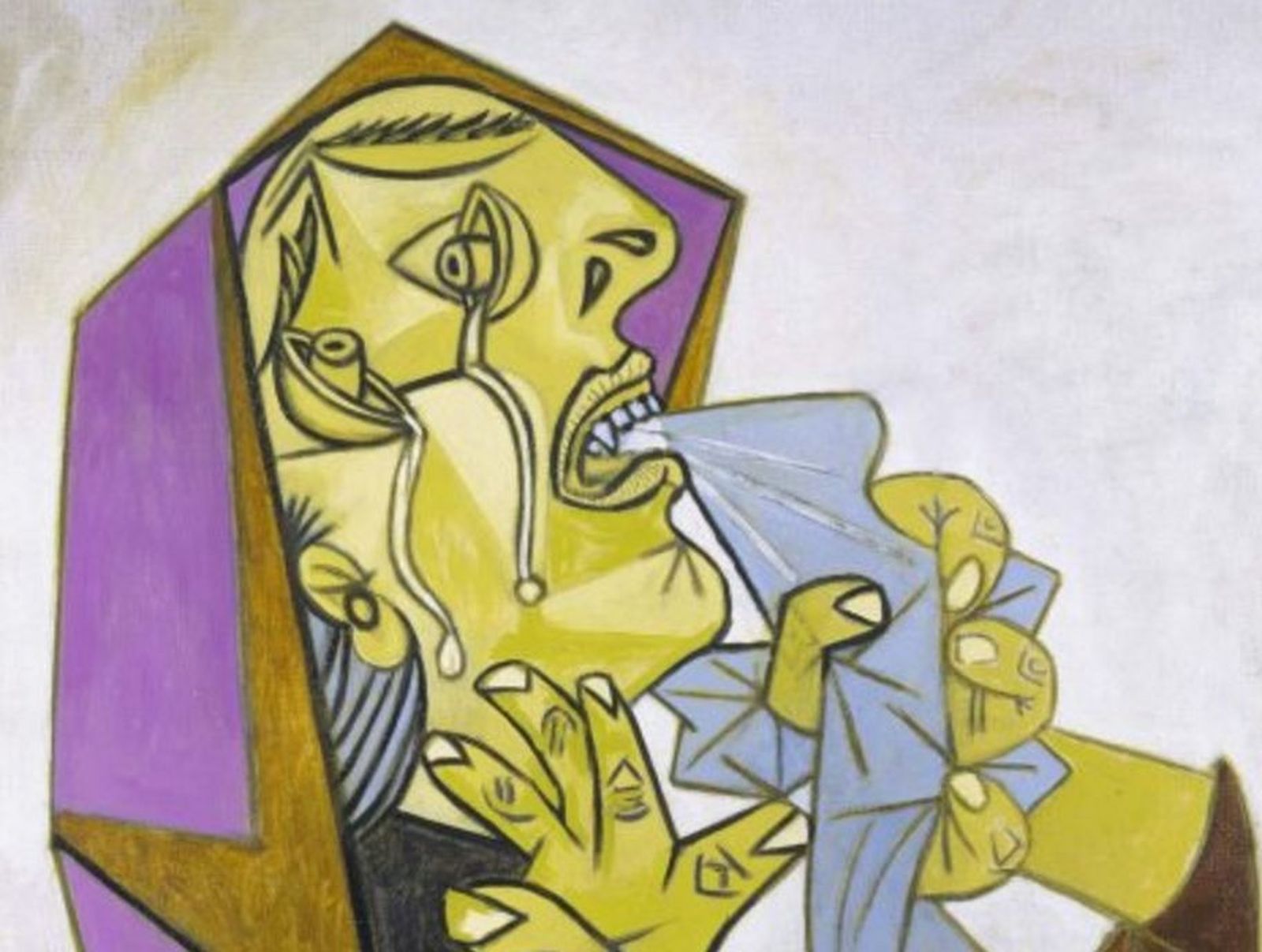 Cabeza de mujer llorando con pañuelo (III), Picasso
