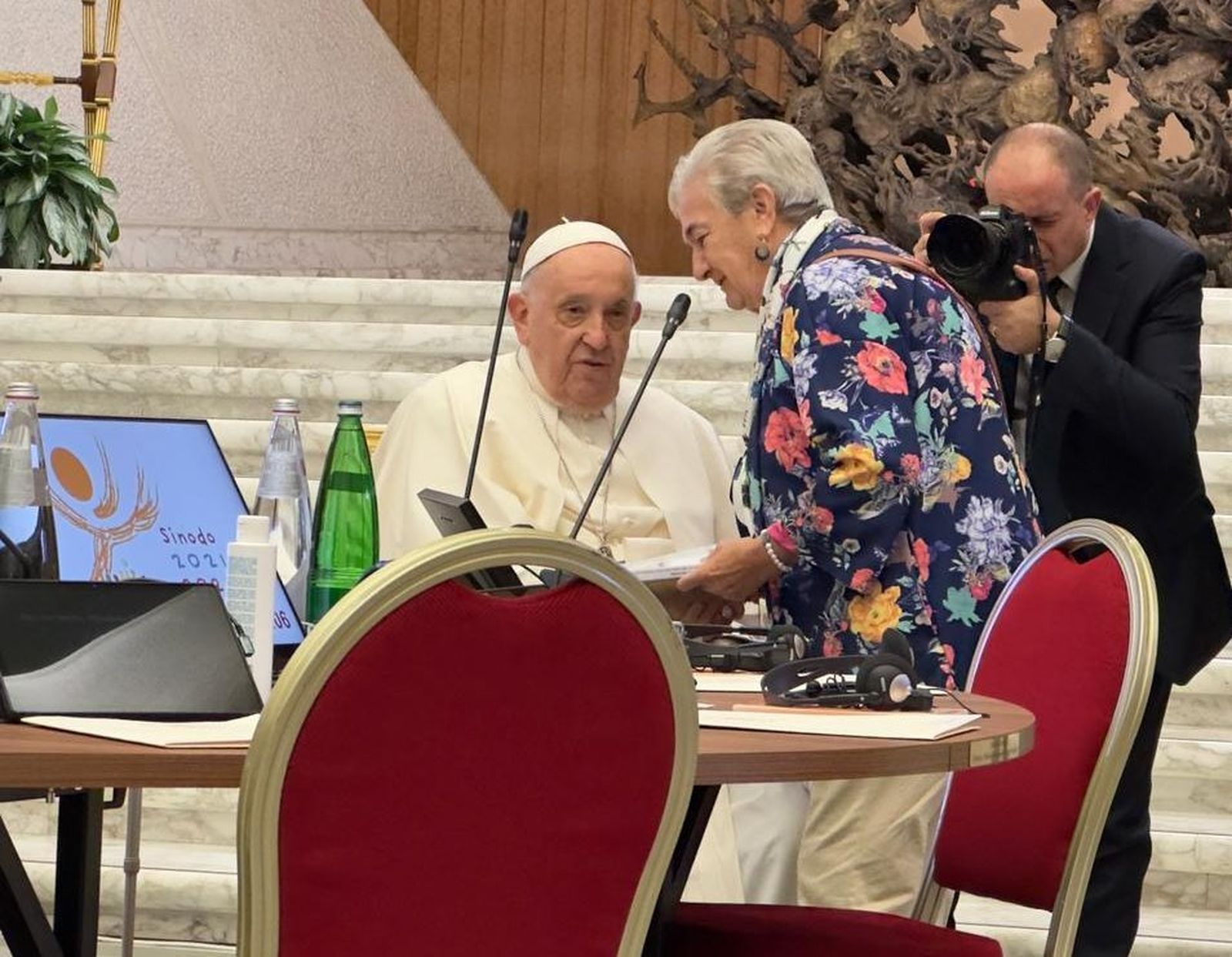 María Luisa Berzosa, con el Papa