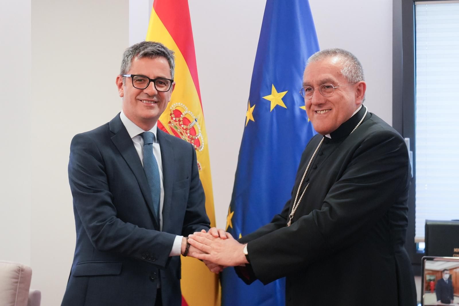 Félix Bolaños, con el Nuncio Pioppo