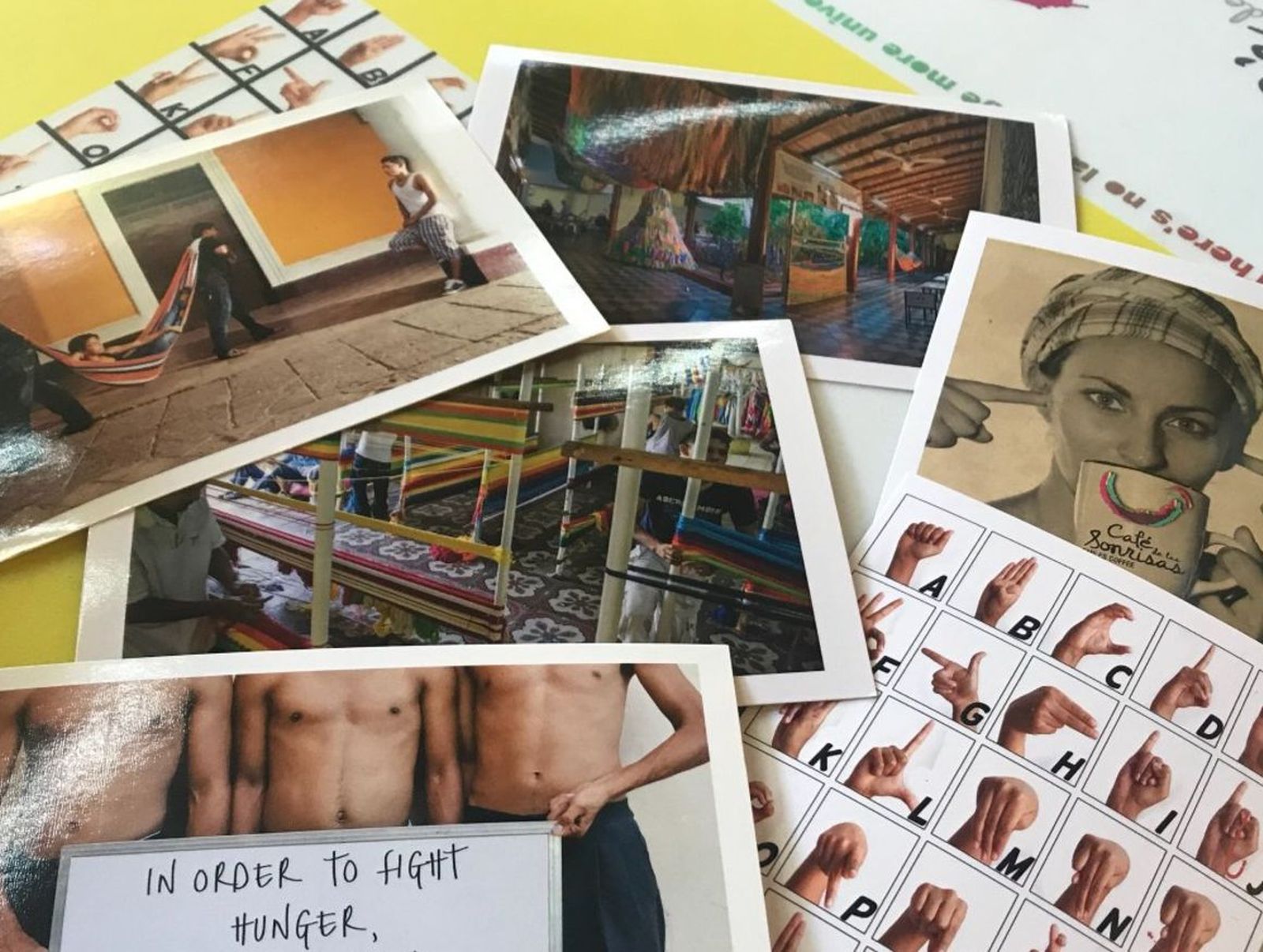 Instrucciones para signar en el café