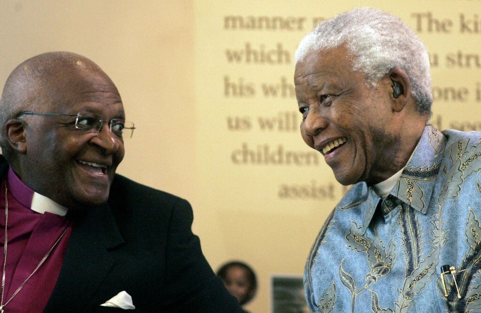 Desmond Tutu, con Nelson Mandela