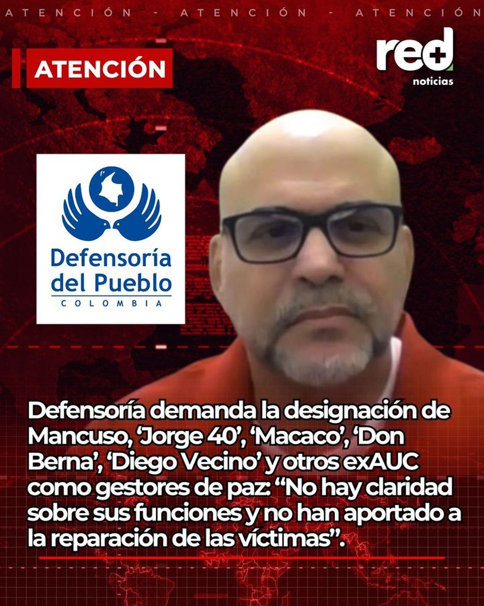 Defensoría del pueblo demanda designacion de Mancuso como gestor de paz