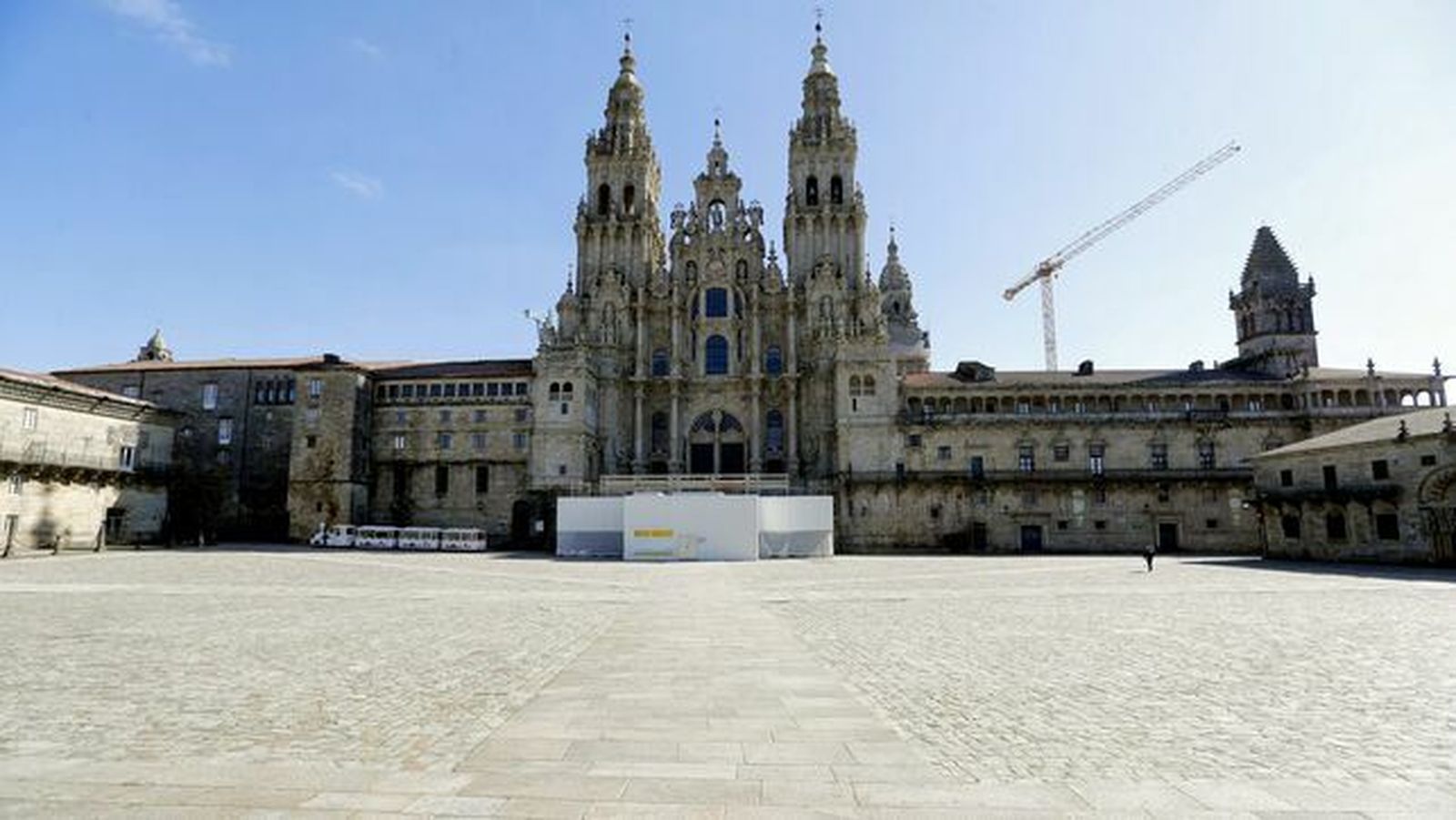 Plaza del Obradoiro vacía