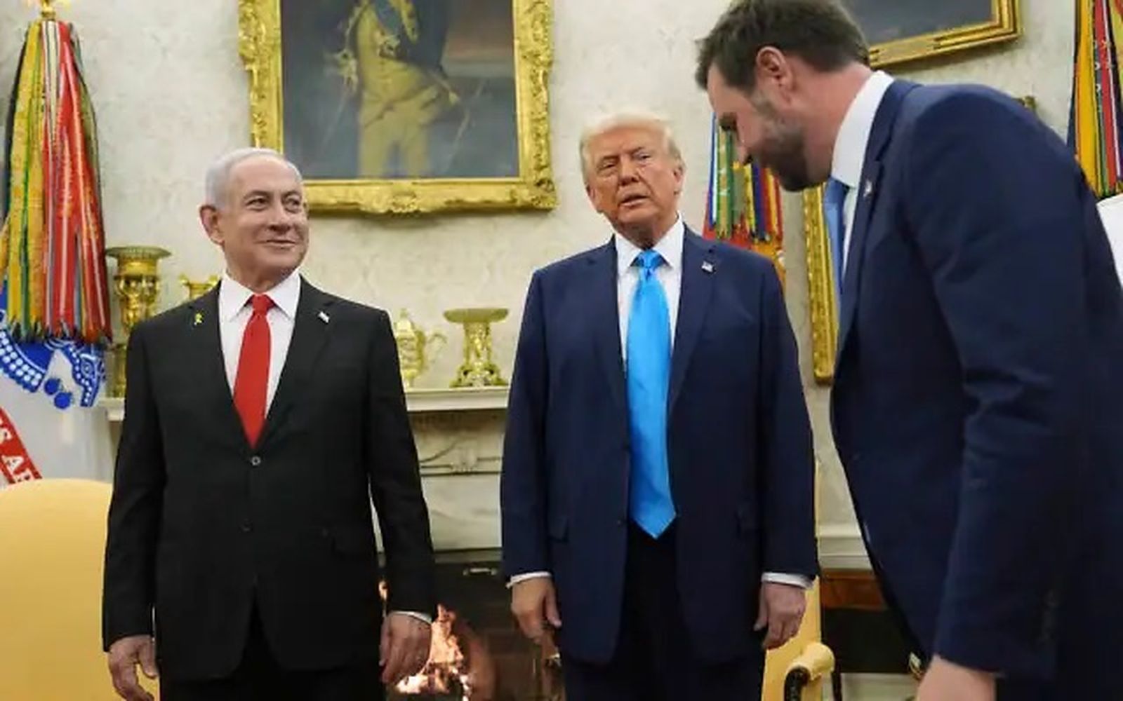 Benjamin Netanyahu, Donald  Trump y JD Vance