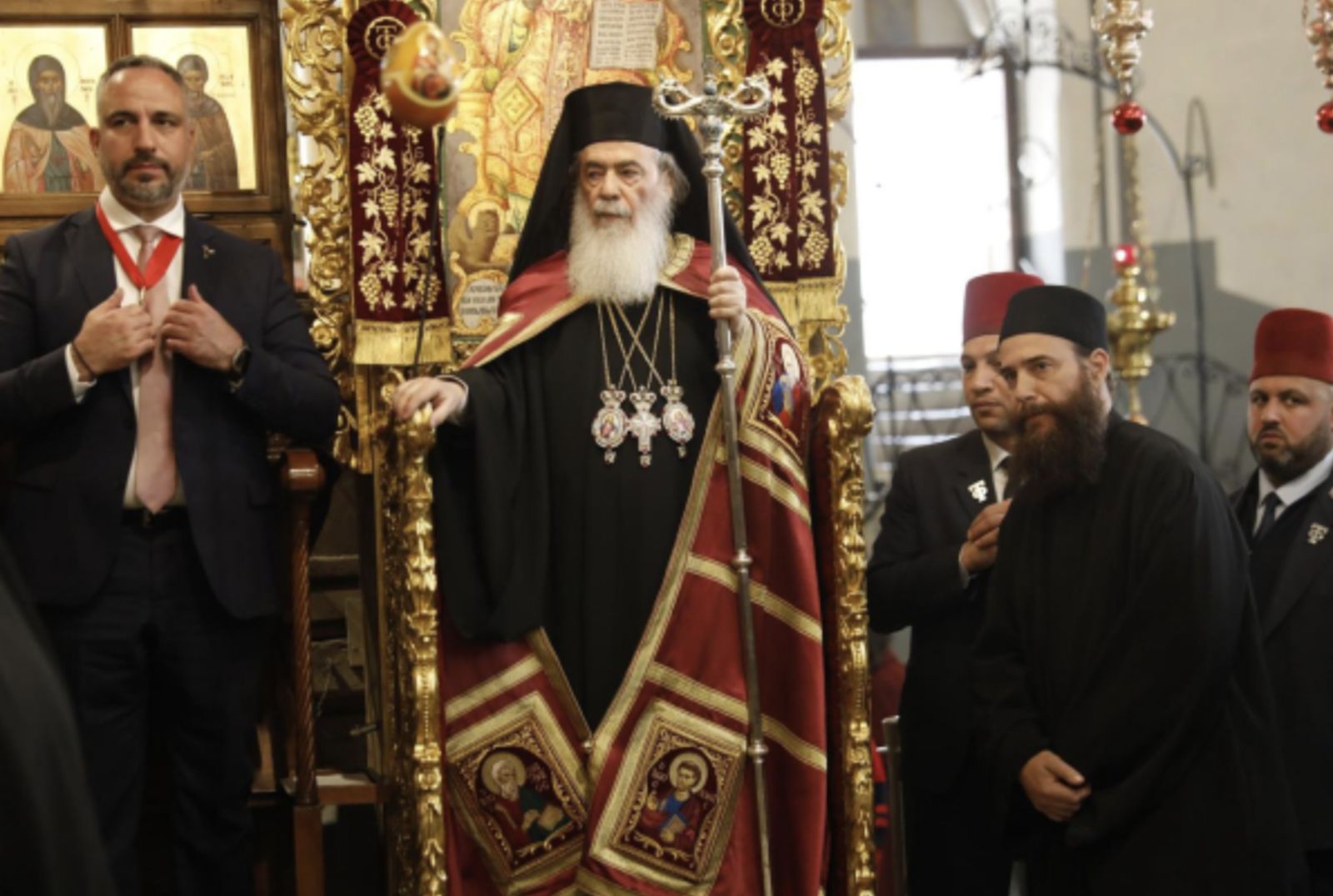 Teófilos III, patriaca de la iglesia griega ortodoxa de Jerusalén