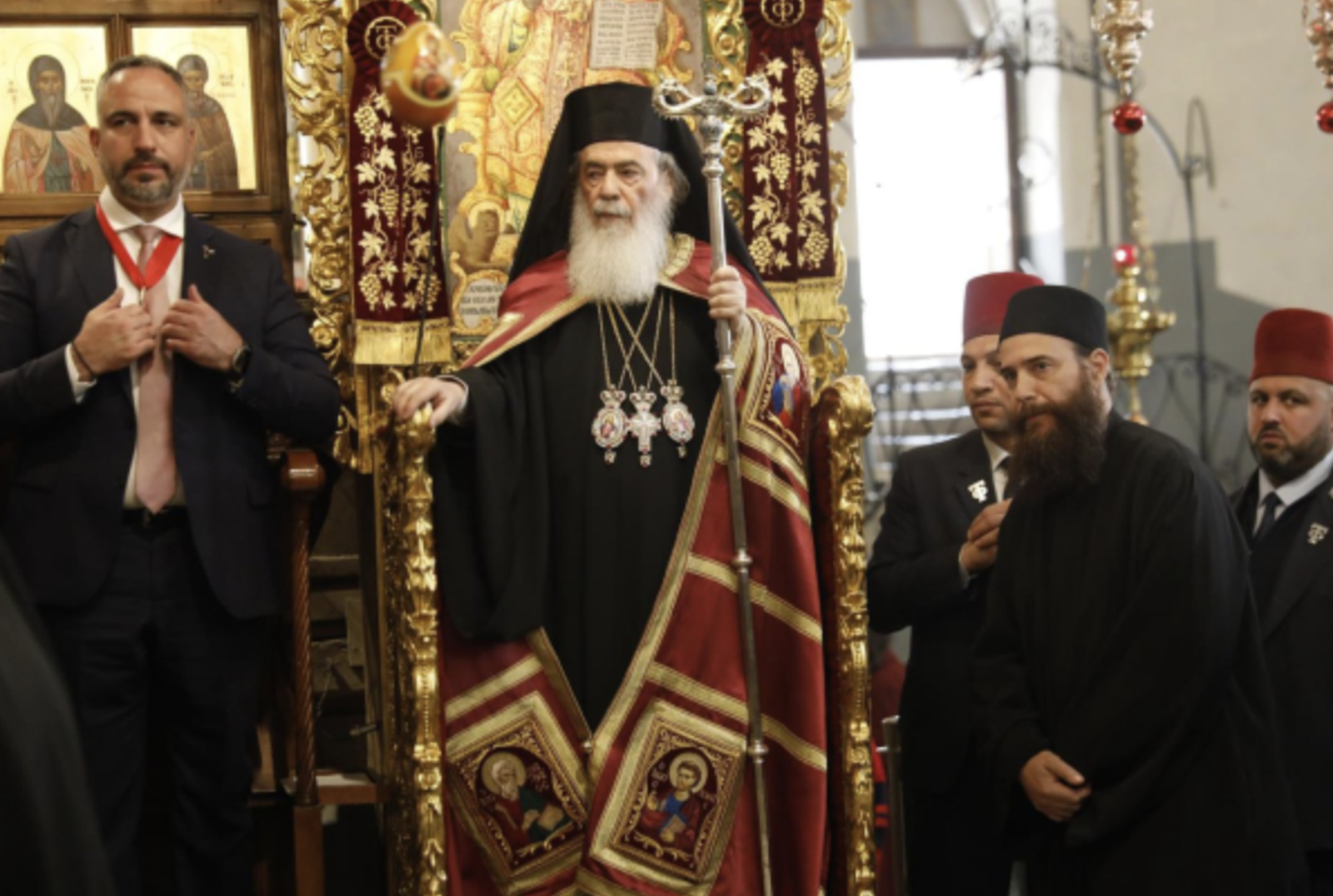 Teófilos III, patriaca de la iglesia griega ortodoxa de Jerusalén