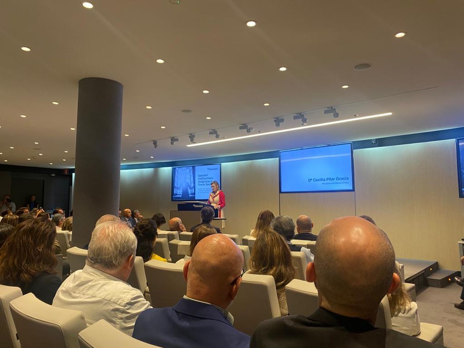 La presidenta de Manos Unidas, durante el acto