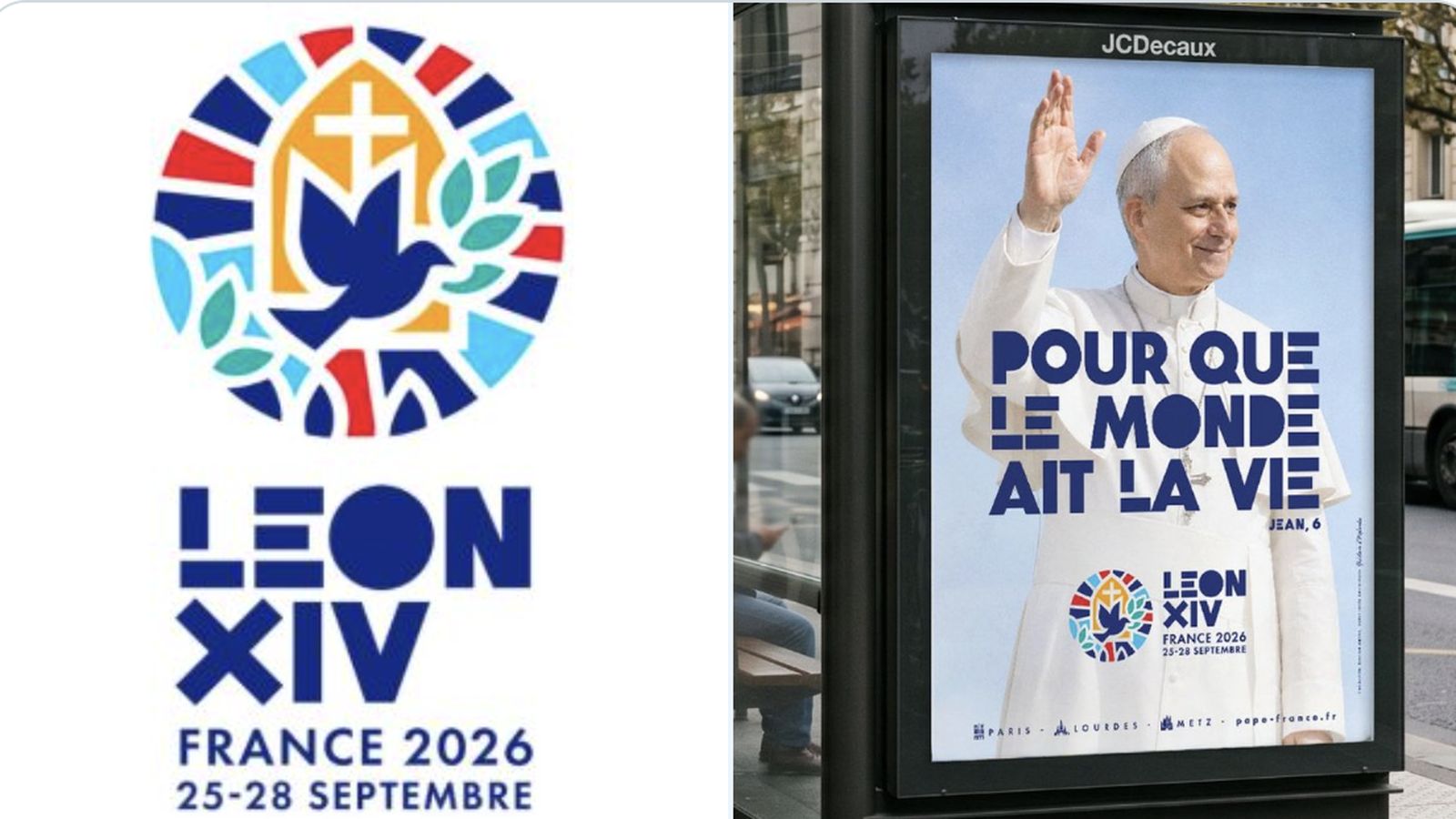 Logo y lema del viaje papal a Francia