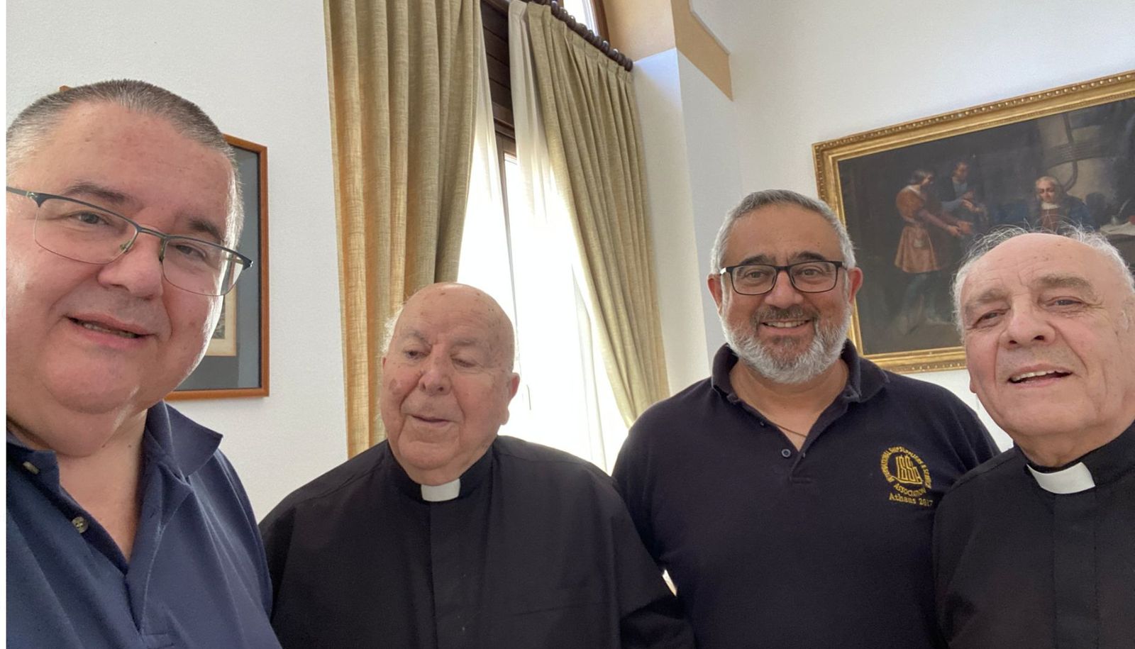 Antonio Casado, Rafael Vez y otros dos sacerdotes