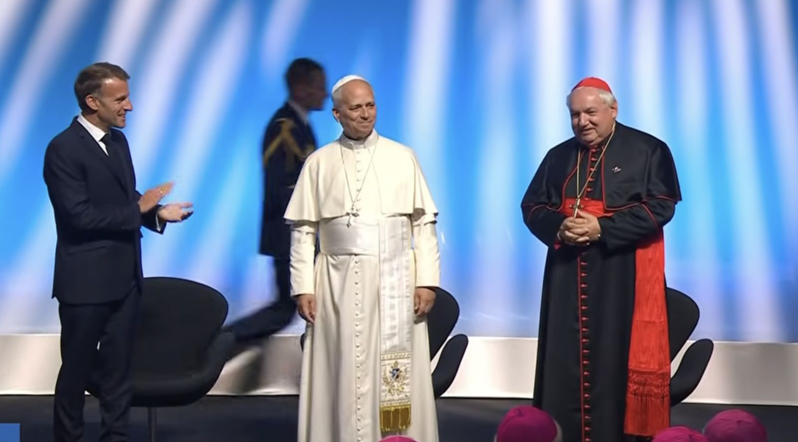 Macron, León XIV y el cardenal Aveline