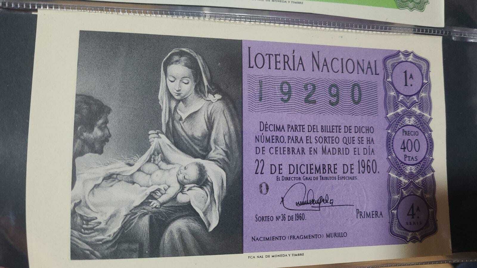 Boleto de Lotería de 1960