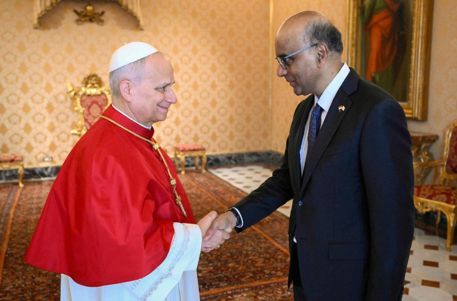 León XIV y el presidente de Singapur