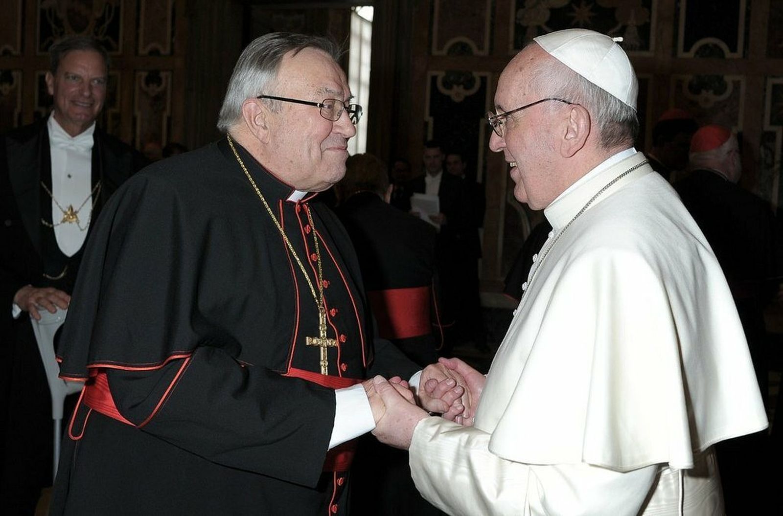 El Papa, con el cardenal Lehmann
