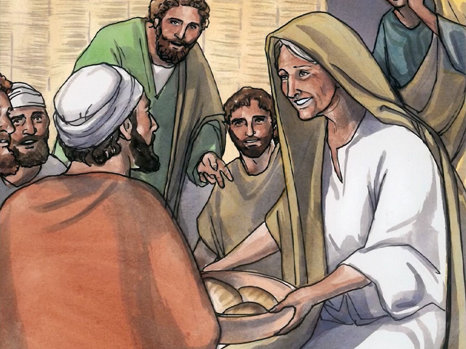 Se acercó, la cogió de la mano y la levantó