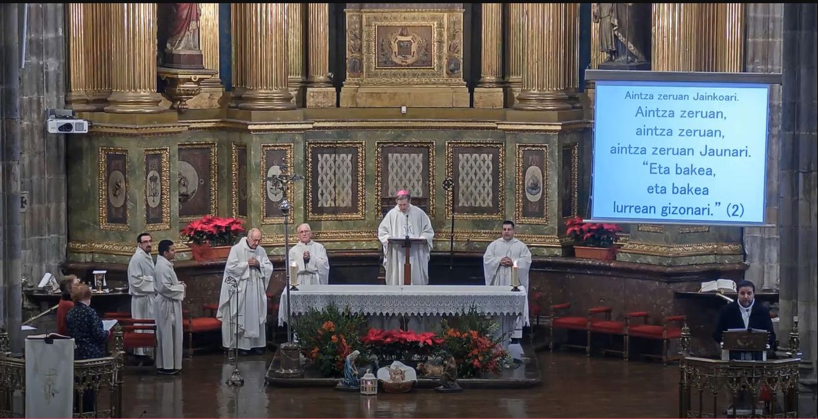 Joseba Segura, en la primera misa del año