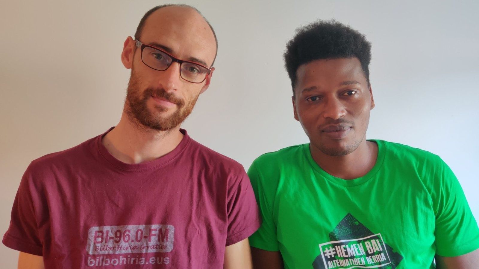 Amets Arzallus e Ibrahima Balde, autores de 'Hermanito'