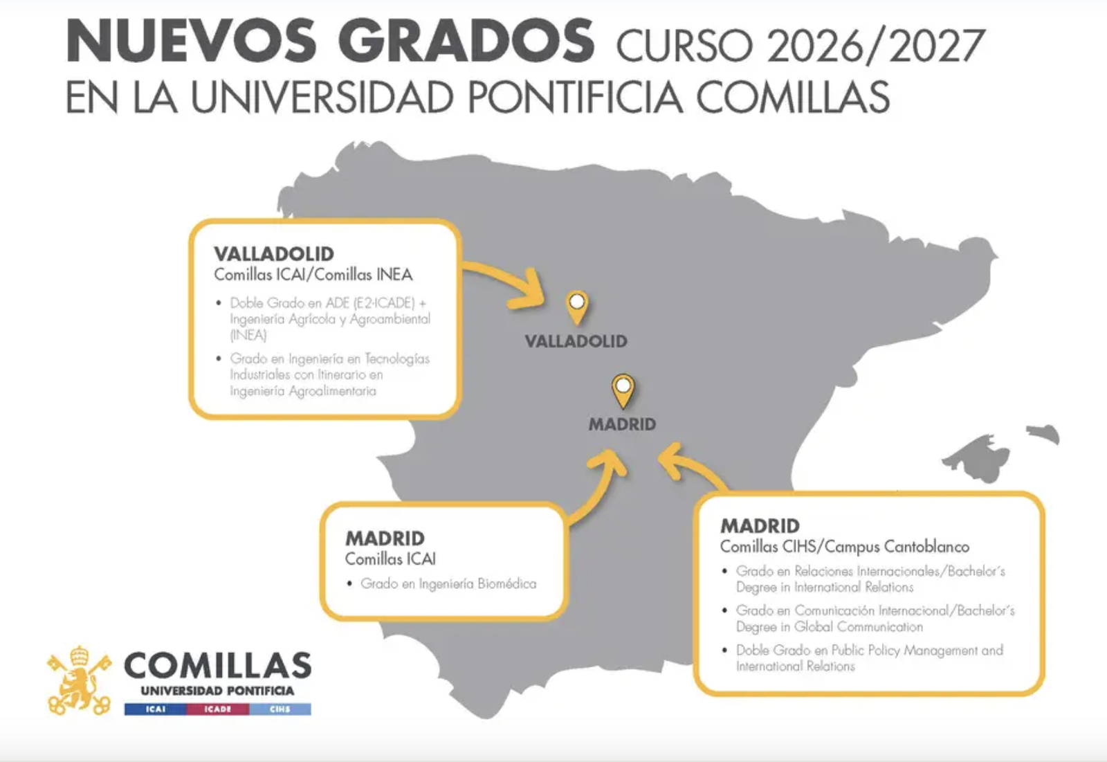 Nuevos grados en Comillas