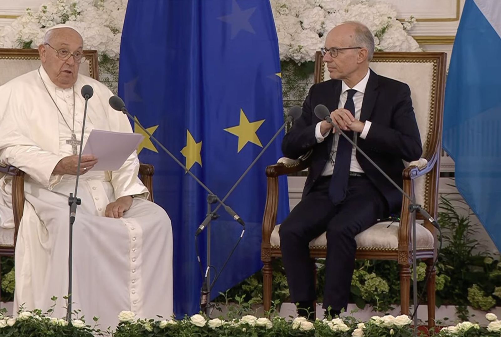 Francisco, con el primer ministro de Luxemburgo