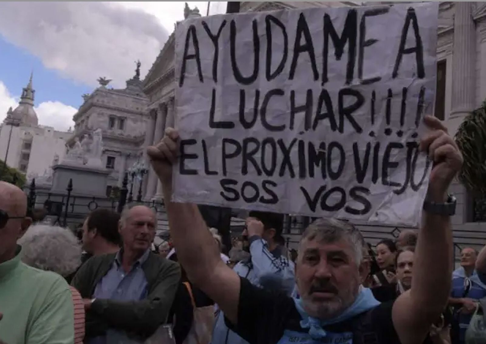 Manifestación de jubilados argentinos