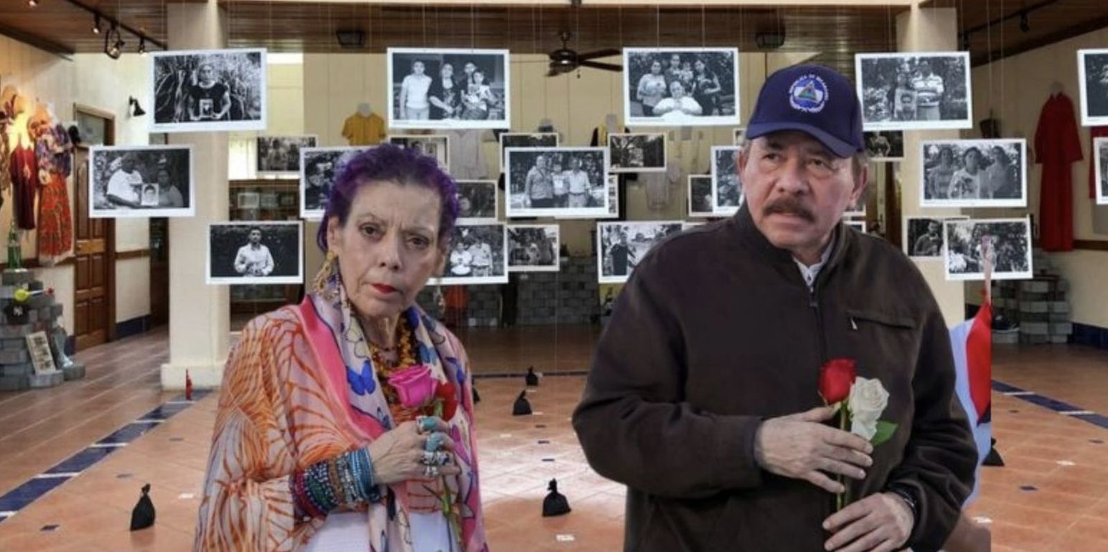 Ortega y Murillo, con víctimas de la represión