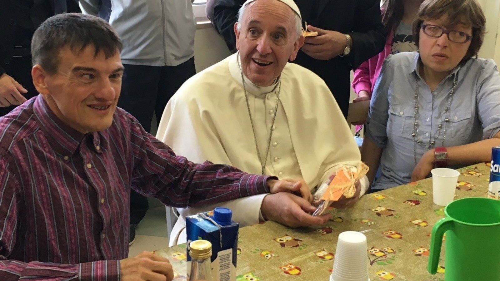 Francisco, con algunos enfermos mentales