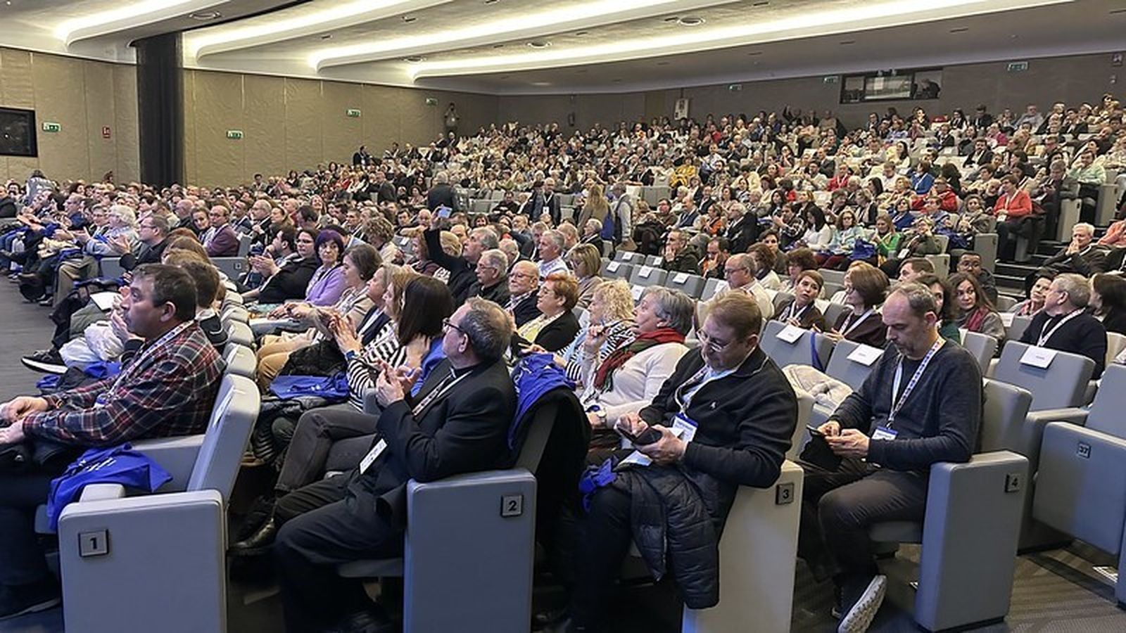 Asistentes al Encuentro sobre el Primer Anuncio, en el auditorio de la Fundación Pablo VI