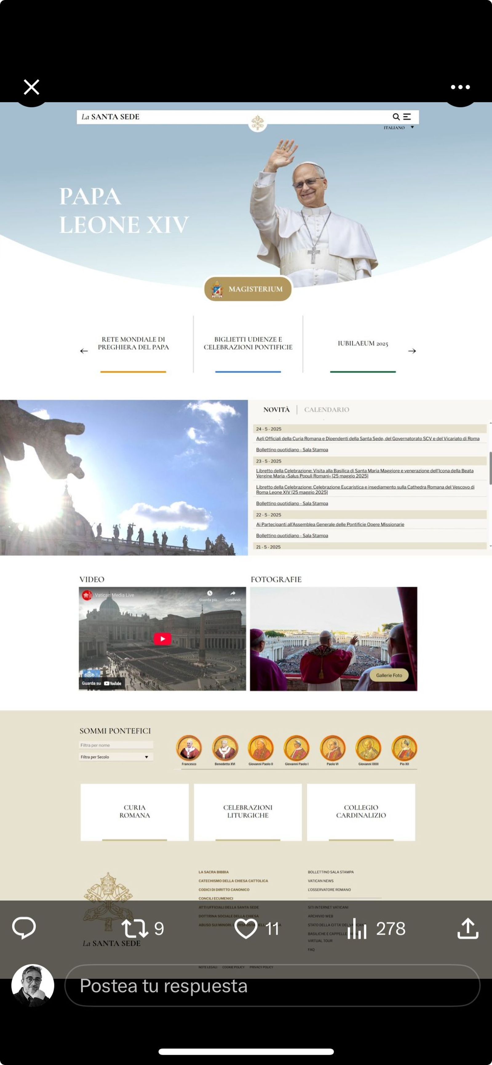 La nueva web del Vaticano