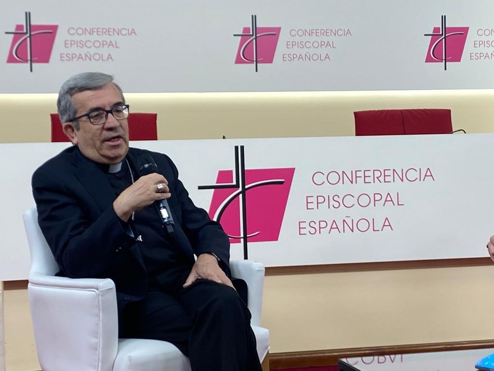 Argüello, durante el briefing de hoy