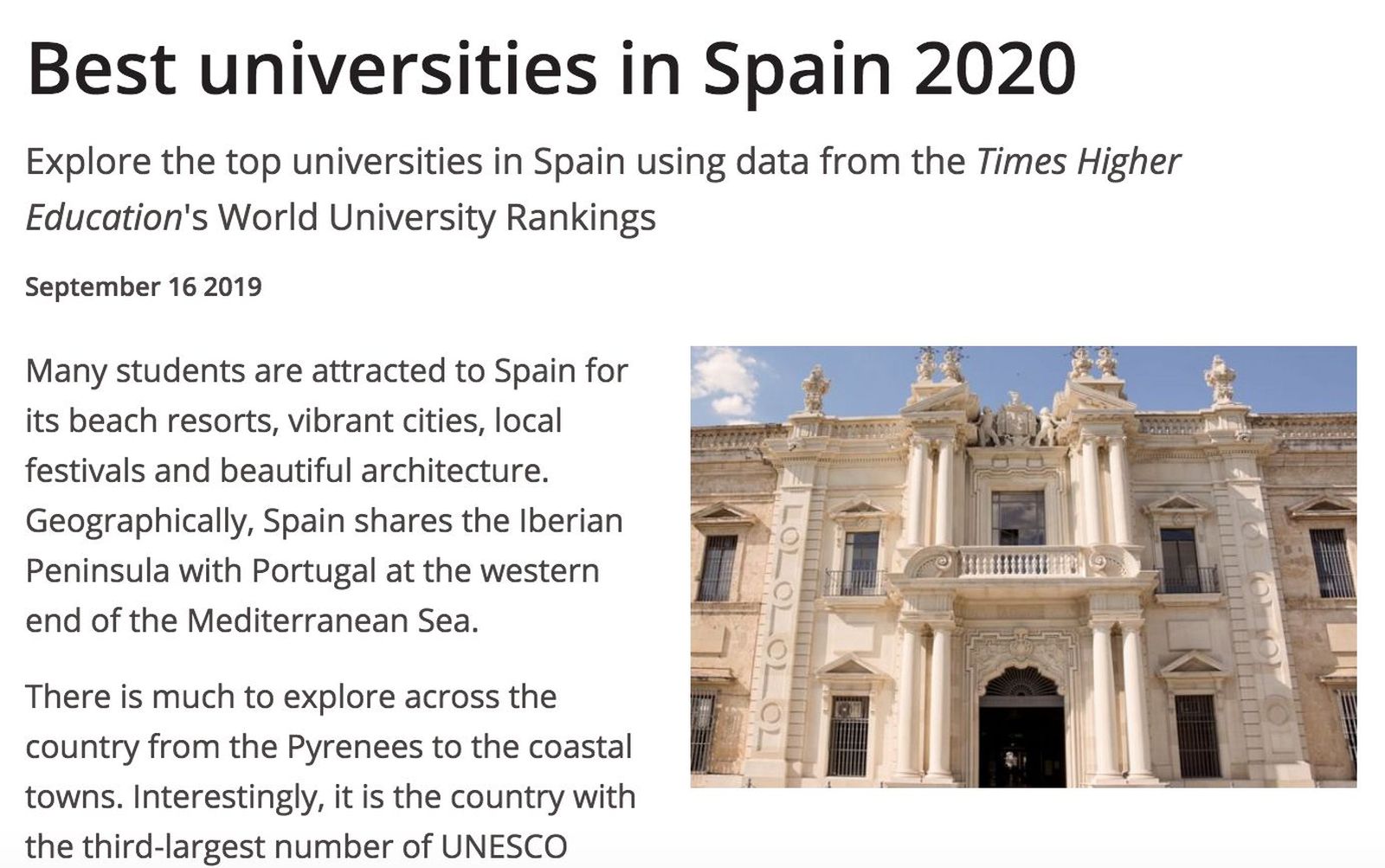 The World University Ranking