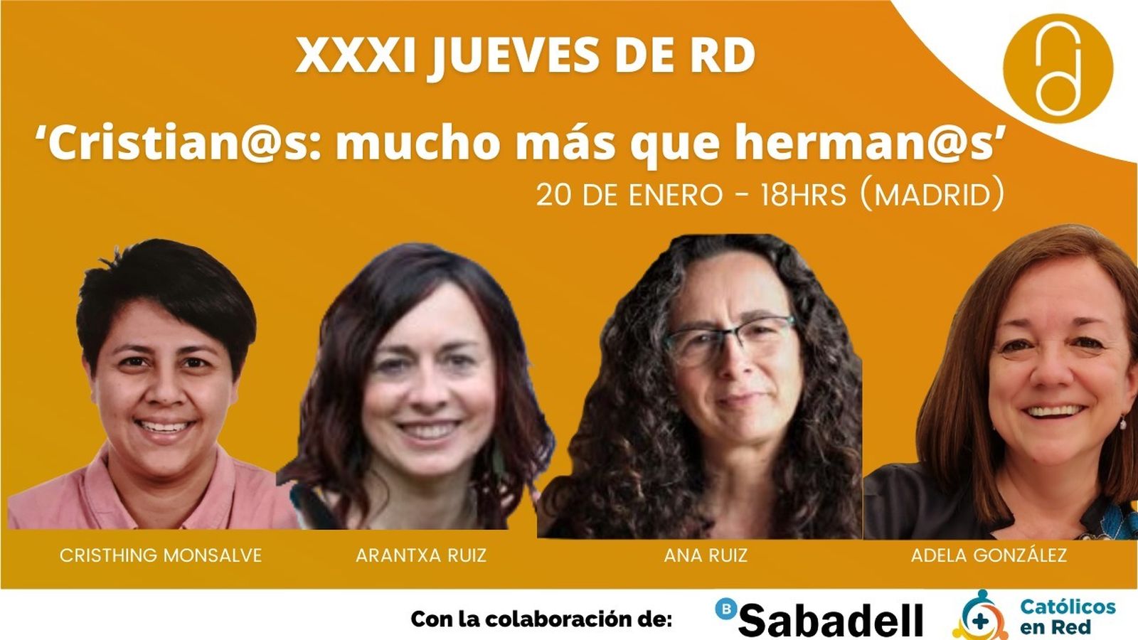 ‘Cristian@s: mucho más que herman@s’, eje de los XXXI Jueves de RD